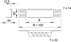 OBO Adaptateur de chemin de câbles RWEB - 7109407