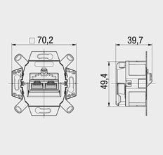 OCS Data Socket Twisted Pair - 138104070