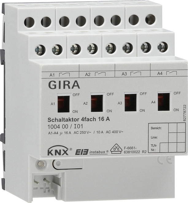 Système De Bus D'actionneurs De Commutation Gira KNX Sur Rail DIN - 100400