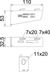 OBO MWAG Système de support de câble de console - 6424600