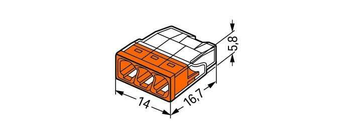 Wago 2273 Connecteur de Fil - 2273-203 [100 Pièces]