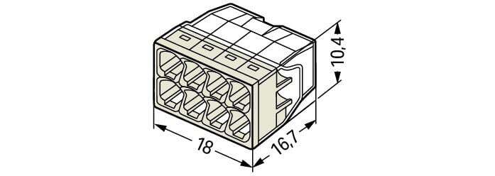 Wago 2273 Connecteur de Fil - 2273-208 [50 Pièces]