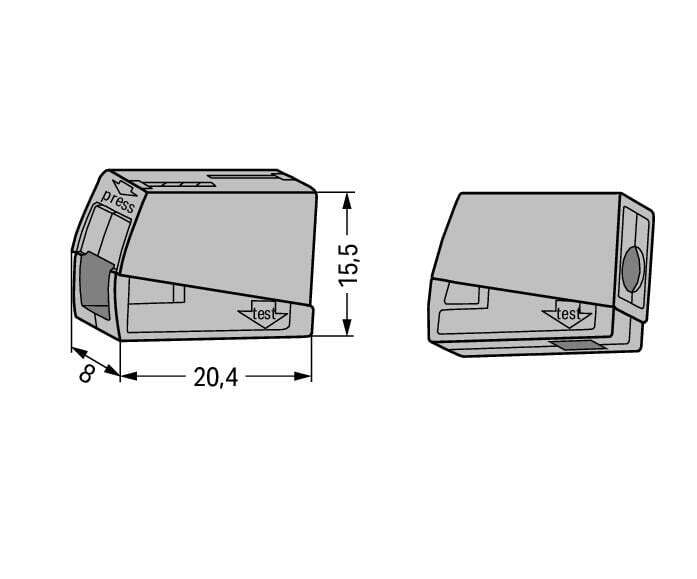 Wago 224 Crown Clamp - 224-101 [100 Pièces]