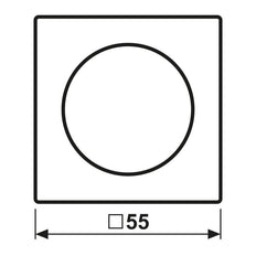 Jung A RANGE Élément de commande/Interrupteur à Plaque centrale - A1540BFSWM