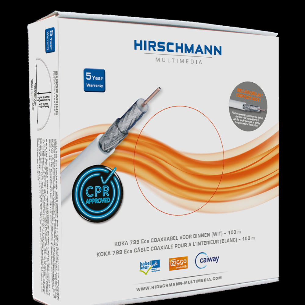 Hirschmann Multimedia Câble Coaxial KOKA - 298799101 [100 Mètres]