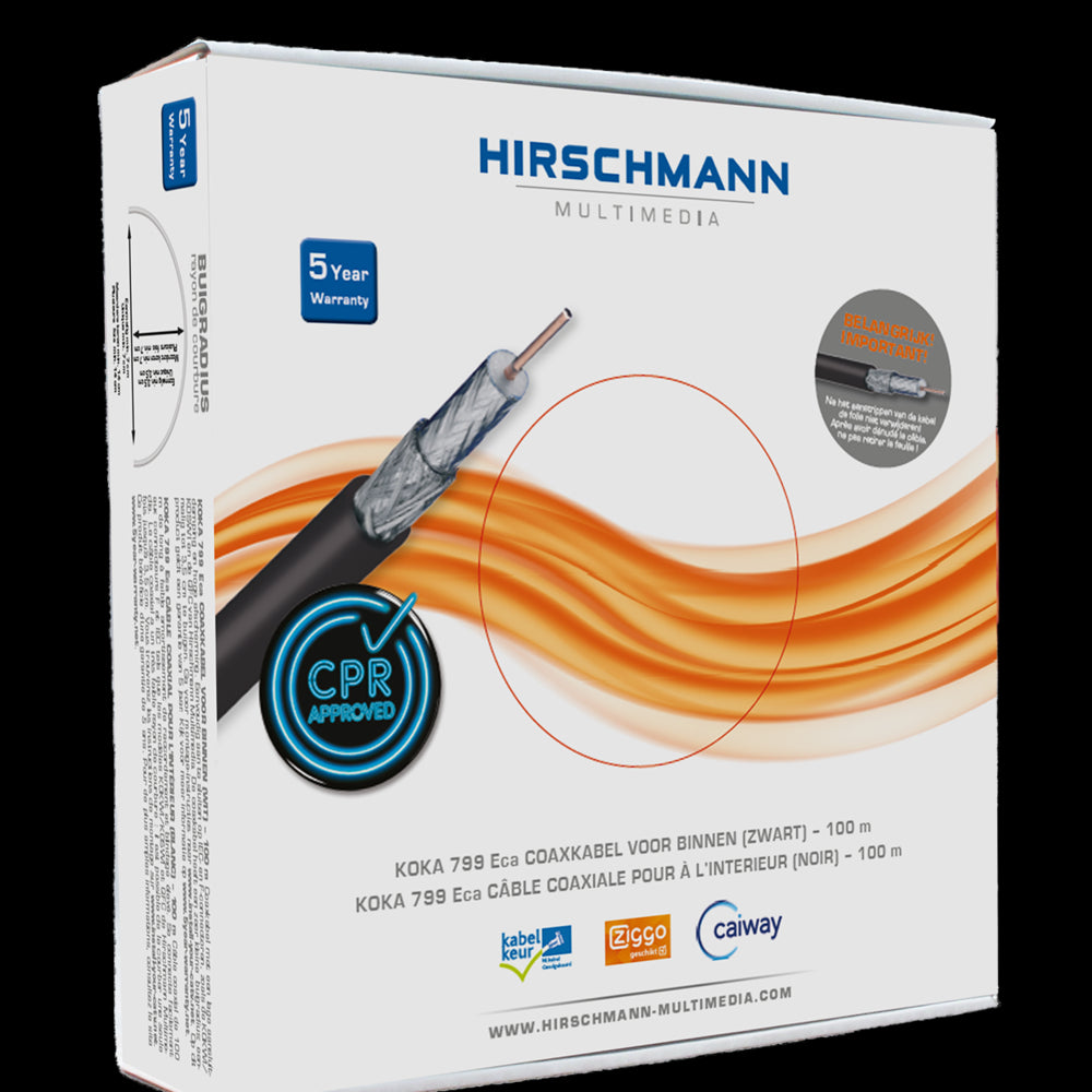 Hirschmann Multimedia Câble Coaxial KOKA - 298799102 [100 Mètres]