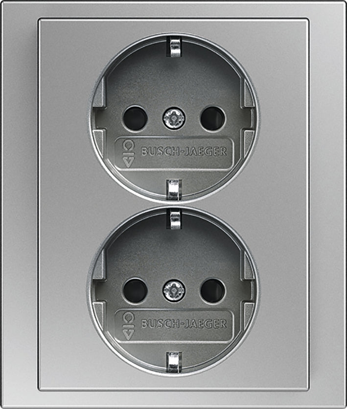 ABB Busch-Jaeger Pure Prise Murale en Acier inoxydable (appareillage WCD) - 2TKA00003922