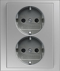 ABB Busch-Jaeger Pure Prise Murale en Acier inoxydable (appareillage WCD) - 2TKA00003922