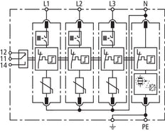 DEHN Protecteur de surtension secteur DEHNguard - 952341