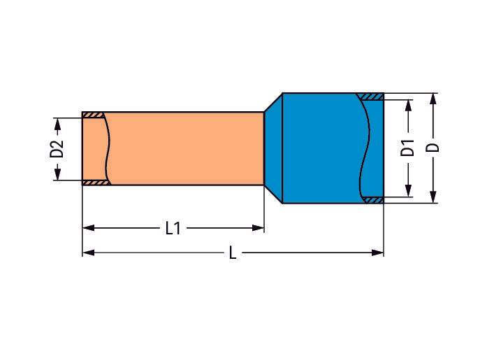 Wago Wire End Sleeve - 216-267 [500 Pièces]