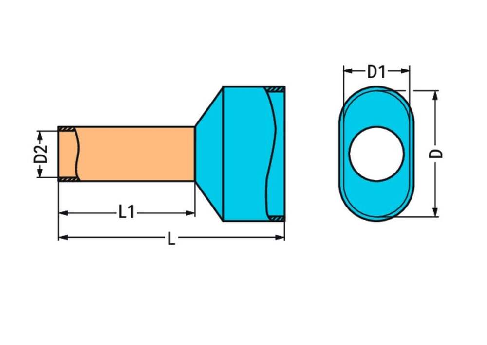 Wago Wire End Sleeve - 216-542 [500 Pièces]