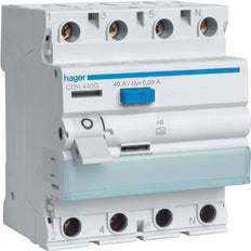 Dispositif de courant Résiduel à Haute immunité de Hager - CDH440G