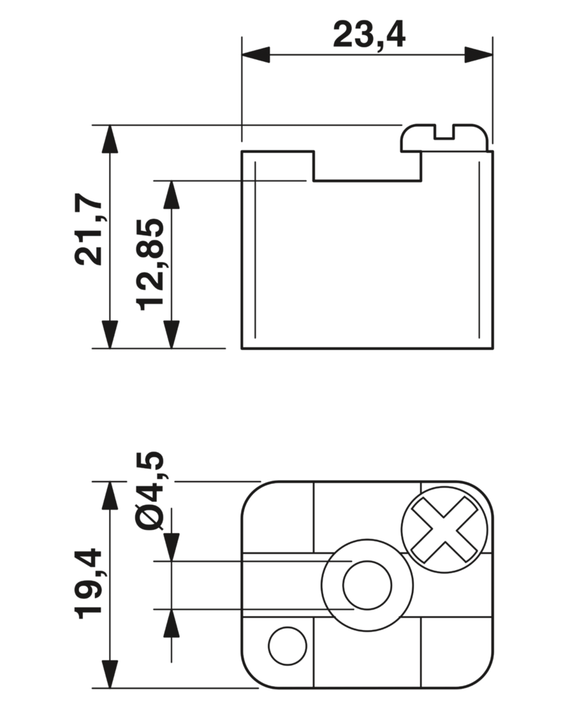 Phoenix Contact ABSS Power Rail Support - 0404428 [5 Pièces]