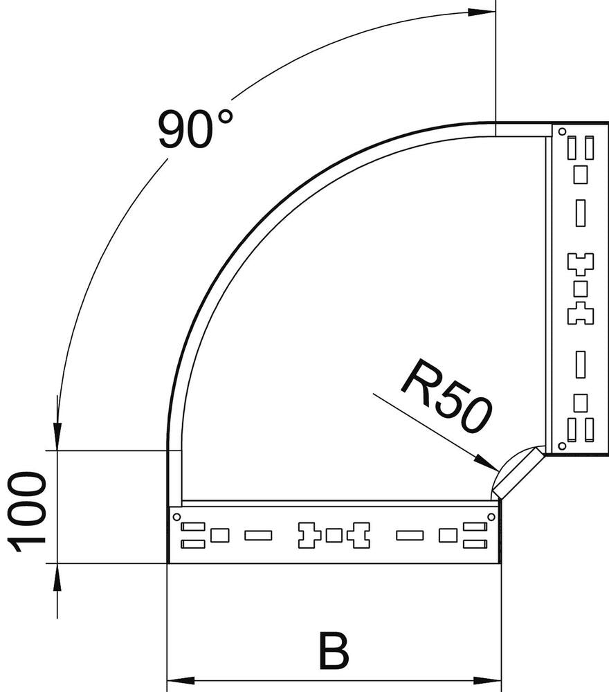 OBO Chemin de câbles Magic Bend/corner Piece - 6041136