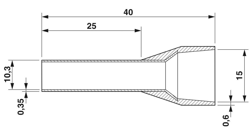 Phoenix Contact Wire End Sleeve - 3200726 [10 Pièces]