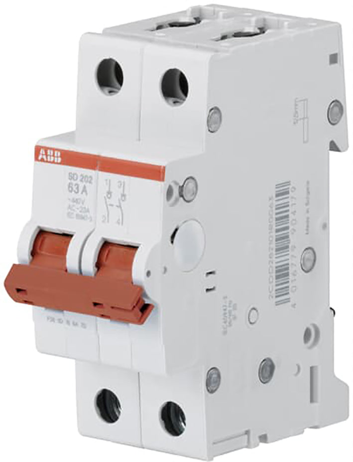 ABB Interrupteur Déconnecteur 2 Pôles 16A 440VAC 25kA - 2CDD282101R0016