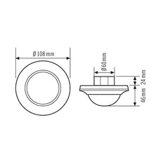ESYLUX Interrupteur de mouvement compact (complet) - EP10425783