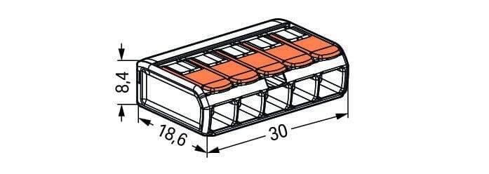 Wago 221 Weldclamp - 221-415 [25 Pièces]