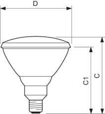 Ampoule infrarouge Philips avec réflecteur - 11579915