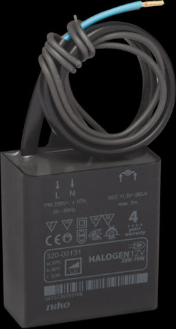 Niko HALOGEN TRANSFO Transformateur Système d'éclairage basse tension - 320-00131