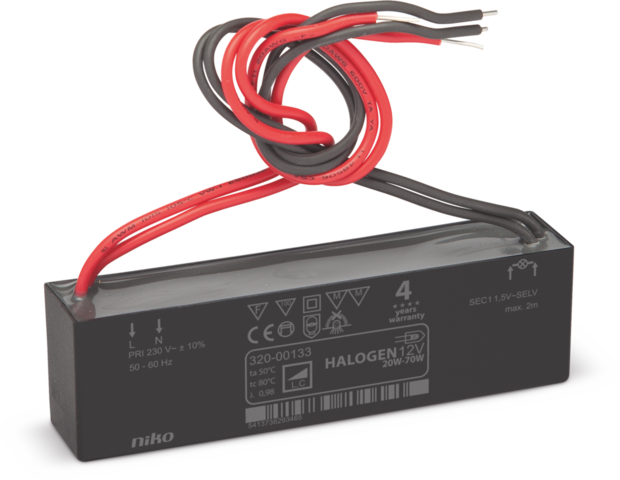 Niko HALOGEN TRANSFO Transformateur Système d'éclairage basse tension - 320-00133