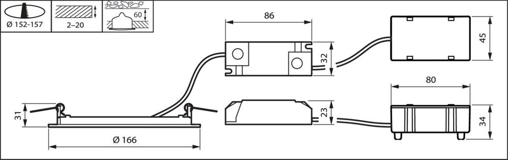 Philips Coreline Lumière Rasante/Lumière Ponctuelle/ Lumière Diffuse - 33948199