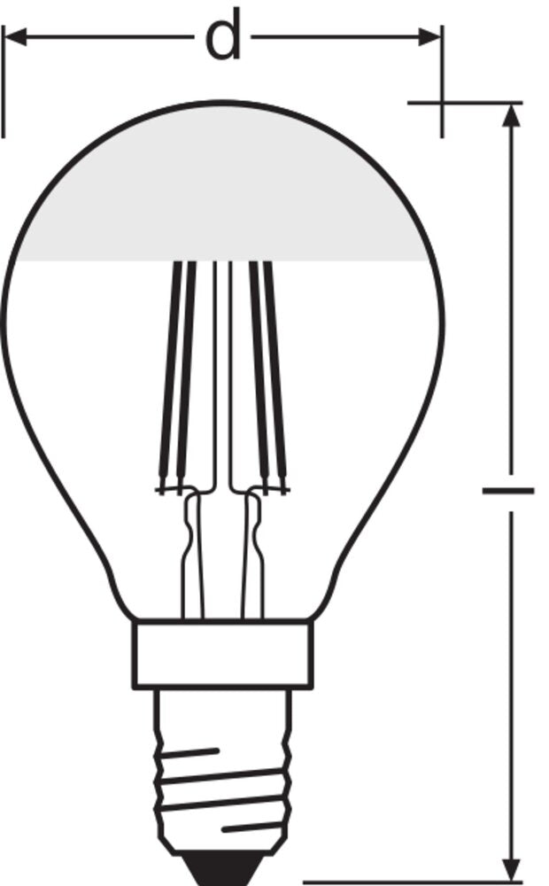 Led Classique P31 Miroir Couronne 4W E14 Argent 827 - 4099854070037