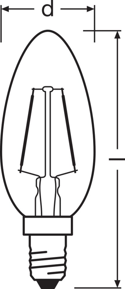 Bougie Led Vintage 1906 Or E14 2.5W 2400K - 4099854091575 [2 Pièces]