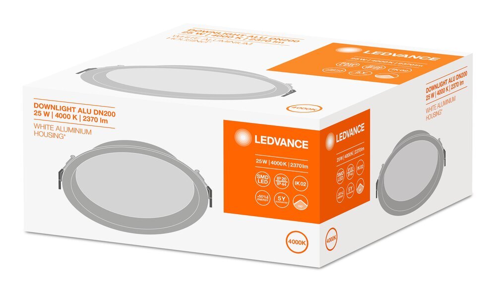 Ledvance Downlight Lumière Rasante/Lumière Ponctuelle/ Lumière Diffuse - 4058075091511