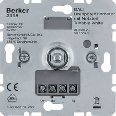 Hager Berker Potentiomètre Pour Système De Contrôle De L'Éclairage - 2998