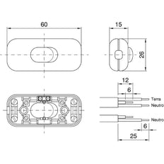 Bailey Cord Dimmer/Cord Switch - 141356 [2 Pièces]