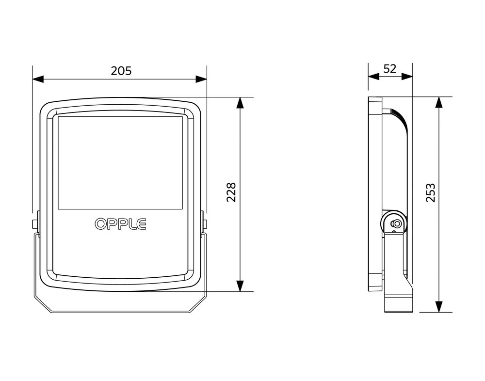 Opple LED Floodlight Lumière Rasante/Lumière Ponctuelle/ Lumière Diffuse - 543017011700