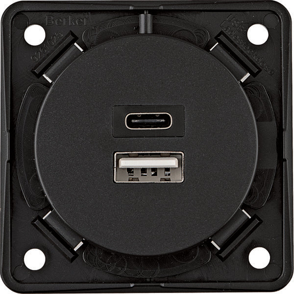 Prise de charge USB-A+C 3A/230V 2 Gang borne à vis - 926202505