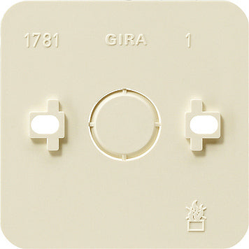 Gira Plaque de montage simple pour montage apparent Blanc crème - 008113 [2 pièces]