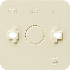 Gira Plaque de montage simple pour montage apparent Blanc crème - 008113 [2 pièces]