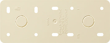 Gira Plaque de montage 3 volets pour montage en saillie Crème blanc - 008313