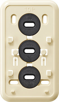 Gira Plaque de montage Click 2-voies Combo Surface Cream White - 008010 [5 pièces]