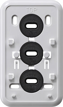 Gira Plaque de montage Click-It 2-Way Combination Blanc pur - 008011 [5 pièces]