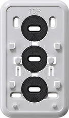 Gira Plaque de montage Click-It 2-Way Combination Blanc pur - 008011 [5 pièces]