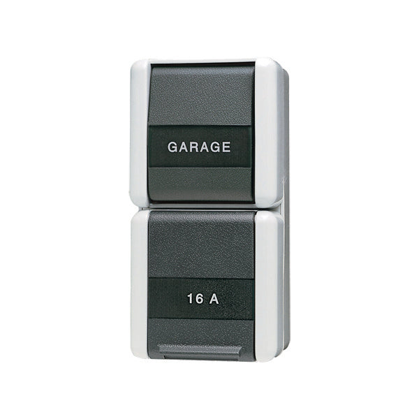 Interrupteur combiné Jung WG800 avec boîte de texte et contact de protection - 876NAW