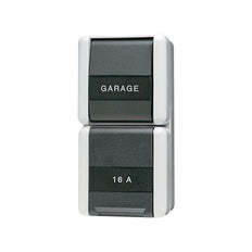 Interrupteur combiné Jung WG800 avec boîte de texte et contact de protection - 876NAW