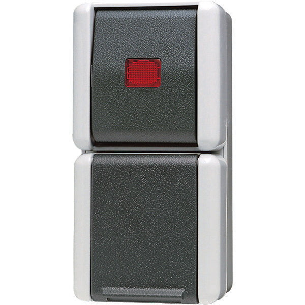 Interrupteur combiné Jung WG800 avec lampe de contrôle - 876KOW