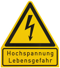 Panneau d'avertissement haute tension Dehn en plastique - 700055