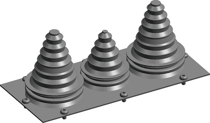 ABB Plaque à bride en aluminium avec 3 manchons de support de câble - 2CPX046609R9999