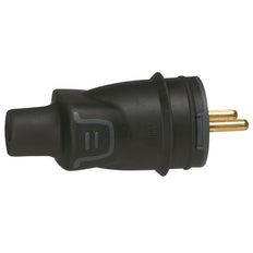 Legrand Plug 2P With Ground 16A Plastic Black - 050445 [10 Pieces]