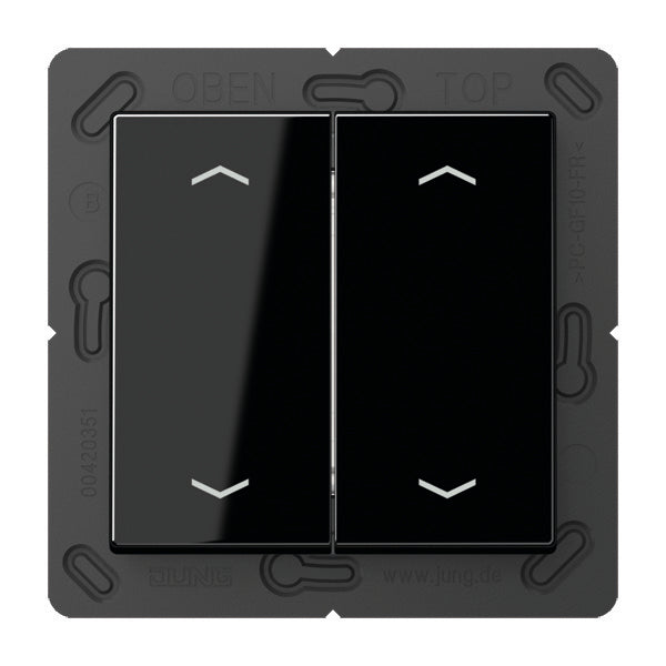 Jung EnOcean Wireless Wall Transmitter A500 4-Channel Black - ENOA595MPSW