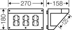 Hensel Enyst Boîte de connexion 6x16A 230V 270mm de largeur - FP CB 218