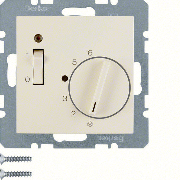 Thermostat d'ambiance Hager Berker avec interrupteur à rupture de contact et LED - 20308982