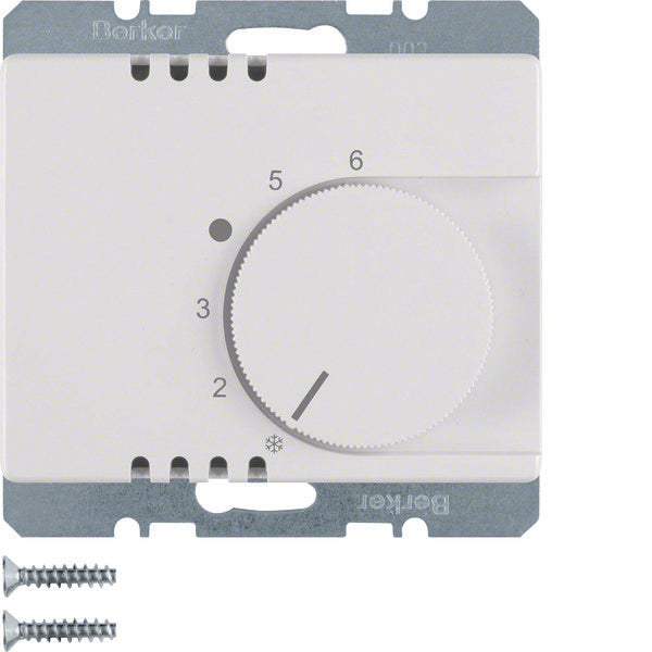 Hager Berker Thermostat avec contact inverseur blanc polaire brillant - 20260069