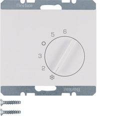 Hager Berker Thermostat d'ambiance blanc brillant avec contact inverseur - 20267109
